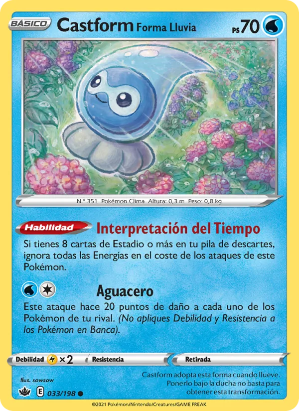 Castform Forma Lluvia Reinado Escalofriante 33/198