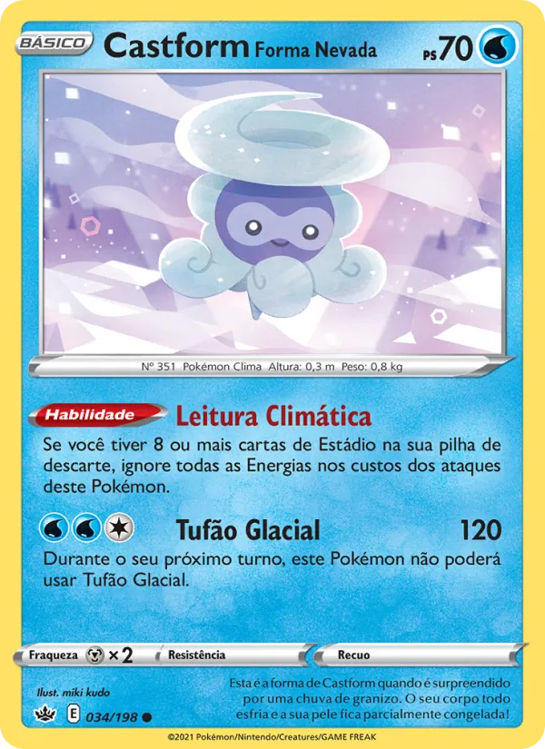Castform Forma Nevada Reinado Arrepiante 34/198