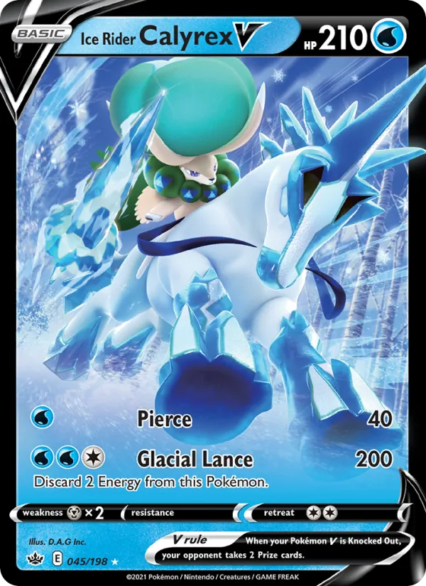 Ice Rider Calyrex V Chilling Reign 45/198
