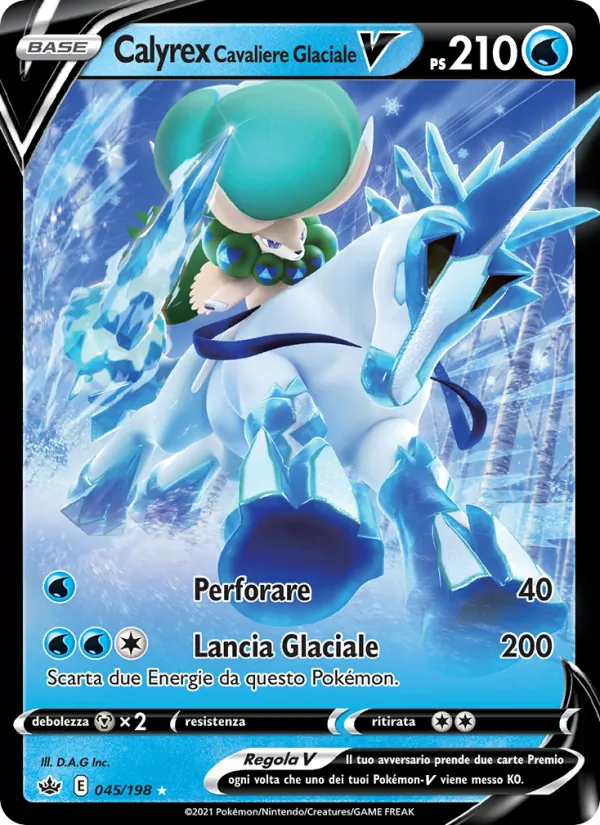 Calyrex Cavaliere Glaciale V Regno Glaciale 45/198