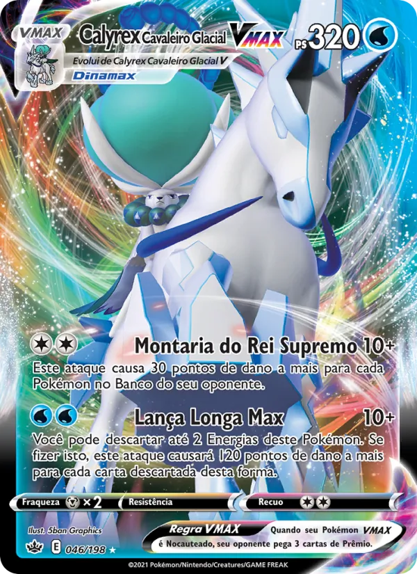 Calyrex Cavaleiro Glacial VMAX Reinado Arrepiante 46/198