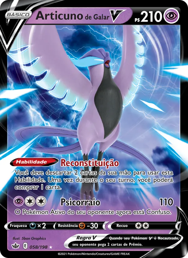 Articuno de Galar V Reinado Arrepiante 58/198