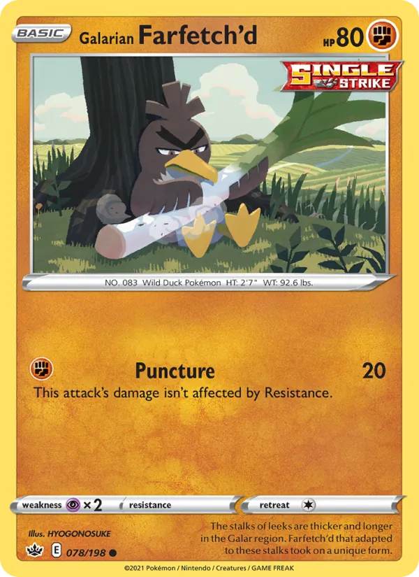 Galarian Farfetch'd Chilling Reign 78/198