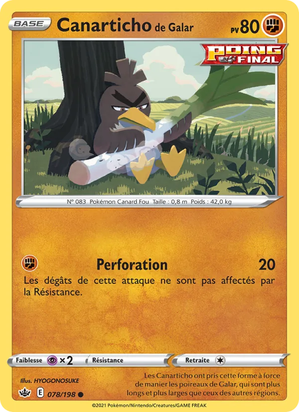 Canarticho de Galar Règne de Glace 78/198