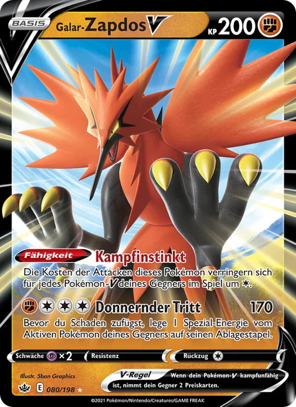 Galar-Zapdos V Schaurige Herrschaft 80/198
