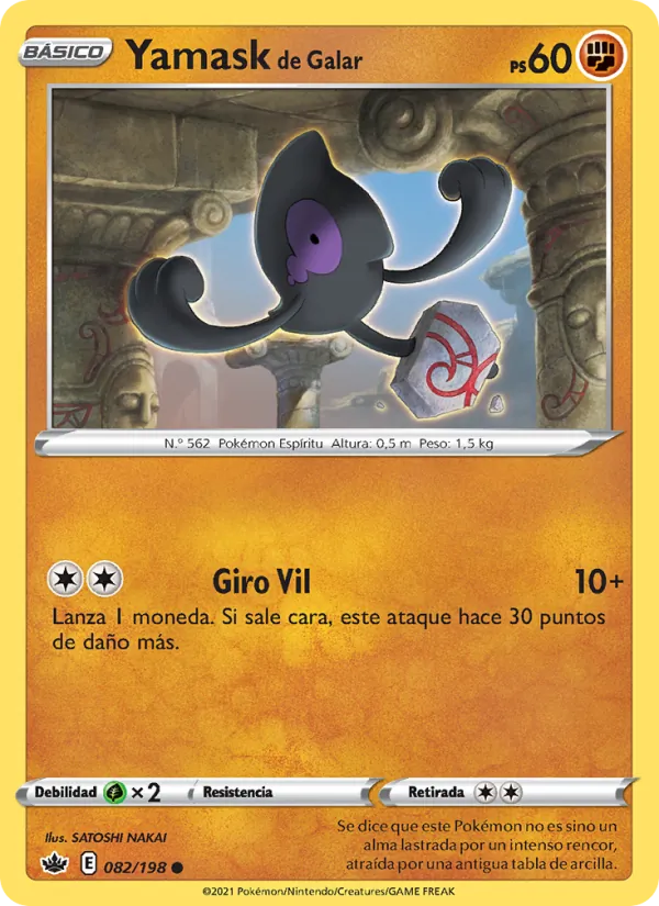 Yamask de Galar Reinado Escalofriante 82/198