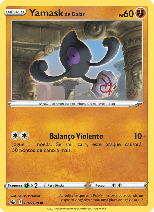 Yamask de Galar Reinado Arrepiante 82/198
