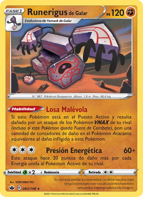 Runerigus de Galar Reinado Escalofriante 83/198