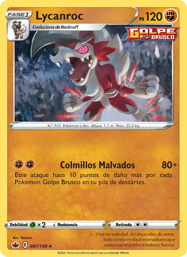 Lycanroc Reinado Escalofriante 87/198