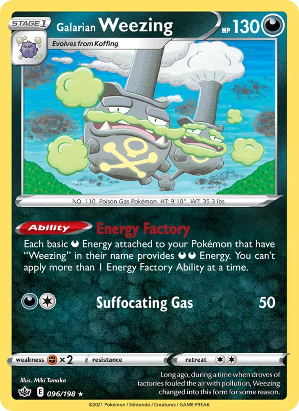 Galarian Weezing Chilling Reign 96/198