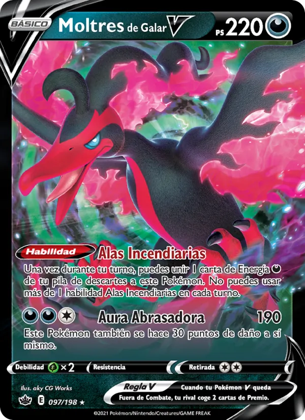 Moltres de Galar V Reinado Escalofriante 97/198