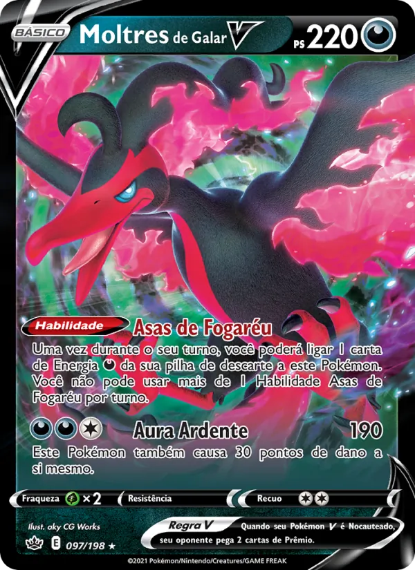 Moltres de Galar V Reinado Arrepiante 97/198