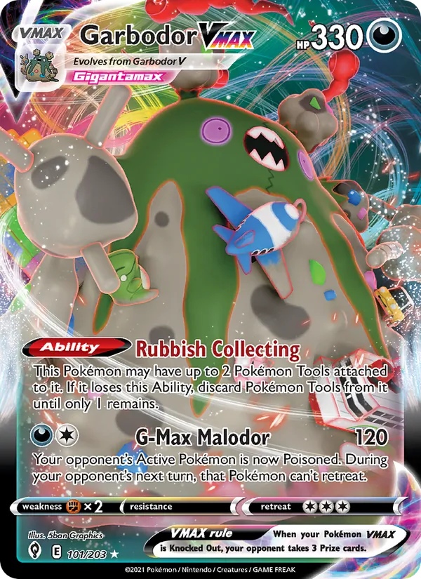 Garbodor VMAX Evolving Skies 101/203