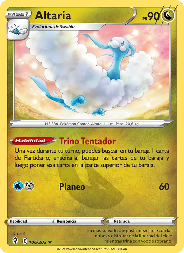 Altaria Cielos Evolutivos 106/203