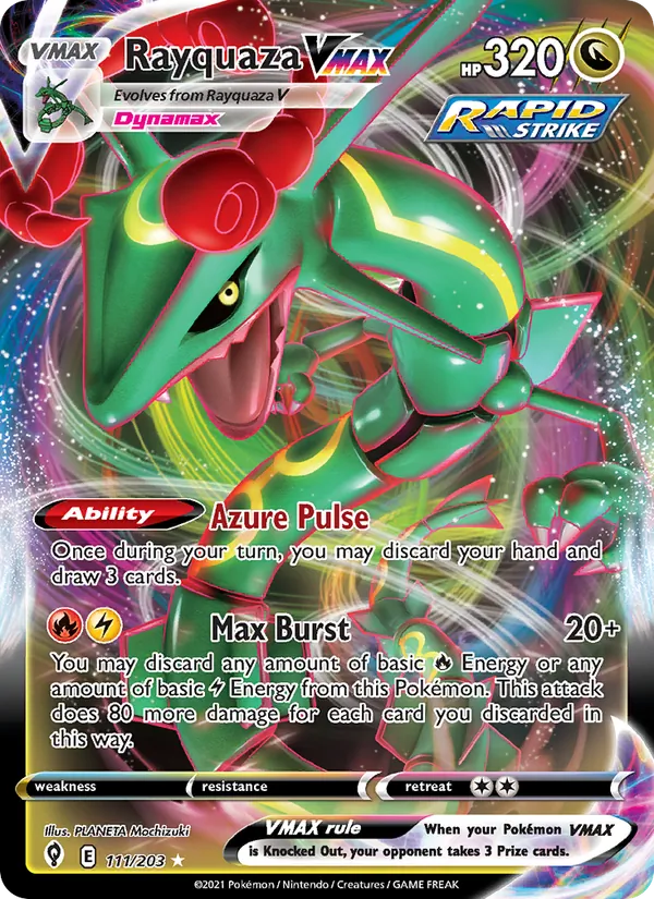 Rayquaza VMAX Evolving Skies 111/203