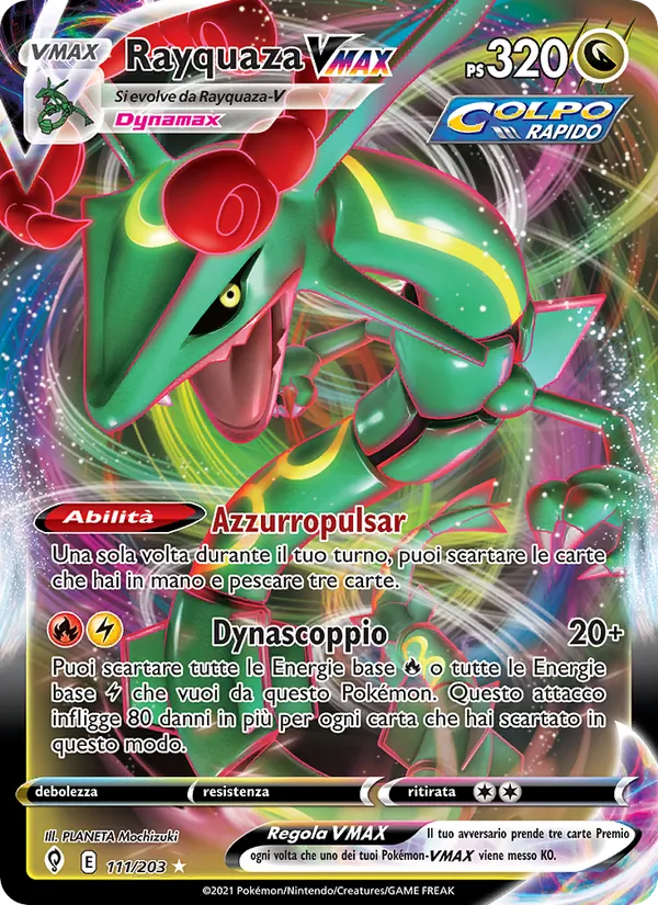 Rayquaza VMAX Evoluzioni Eteree 111/203