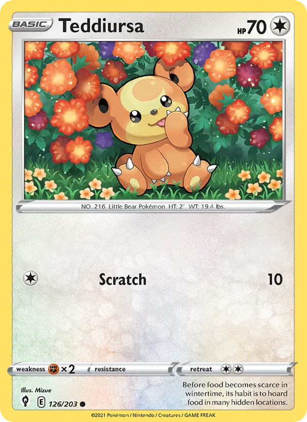 Teddiursa Evolving Skies 126/203