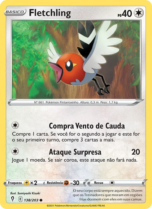 Fletchling Céus em Evolução 138/203