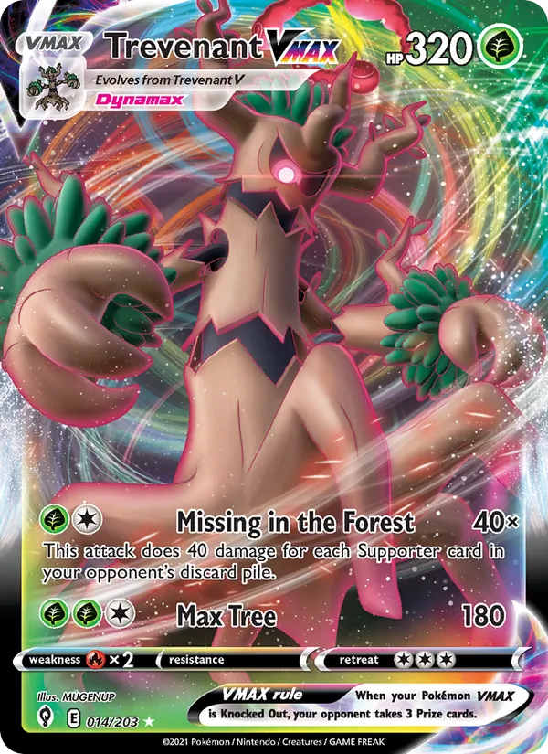 Trevenant VMAX Evolving Skies 14/203