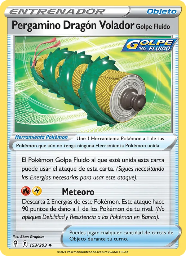 Pergamino Dragón Volador Golpe Fluido Cielos Evolutivos 153/203