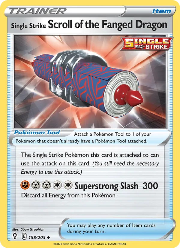 Single Strike Scroll of the Fanged Dragon Evolving Skies 158/203