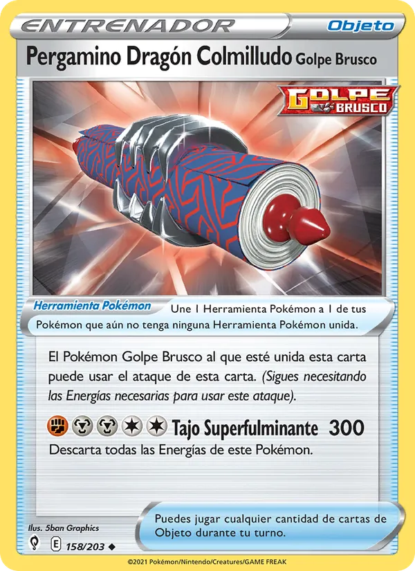 Pergamino Dragón Colmilludo Golpe Brusco Cielos Evolutivos 158/203