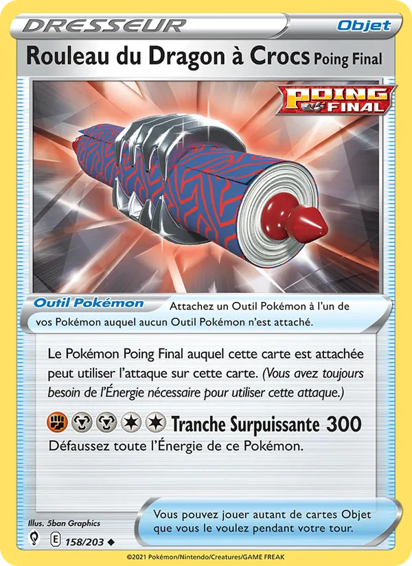 Rouleau du Dragon à Crocs Poing Final Évolution Céleste 158/203
