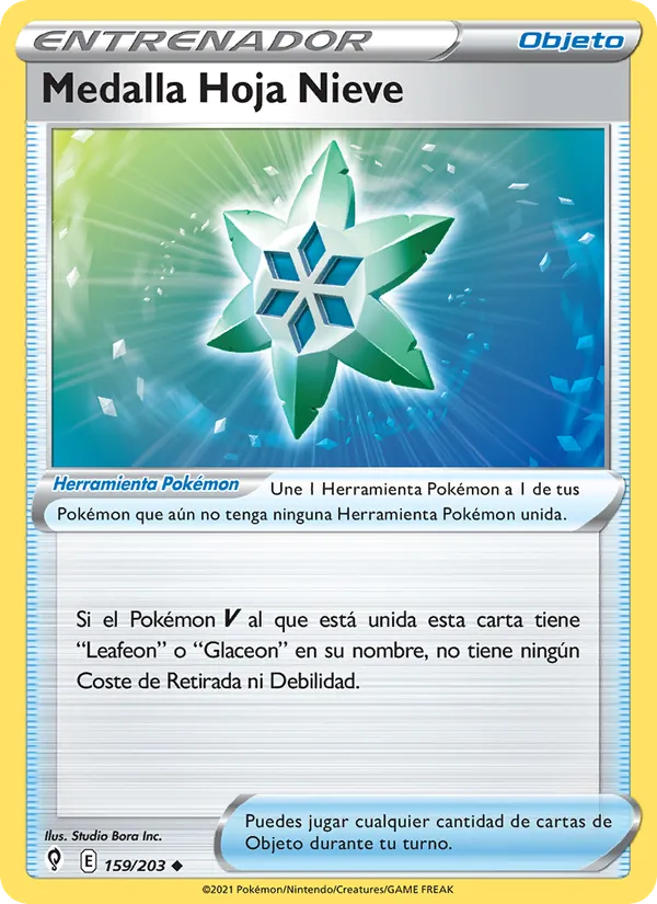 Medalla Hoja Nieve Cielos Evolutivos 159/203