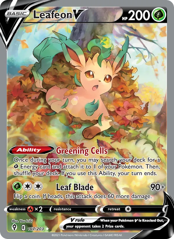 Leafeon V Evolving Skies 167/203