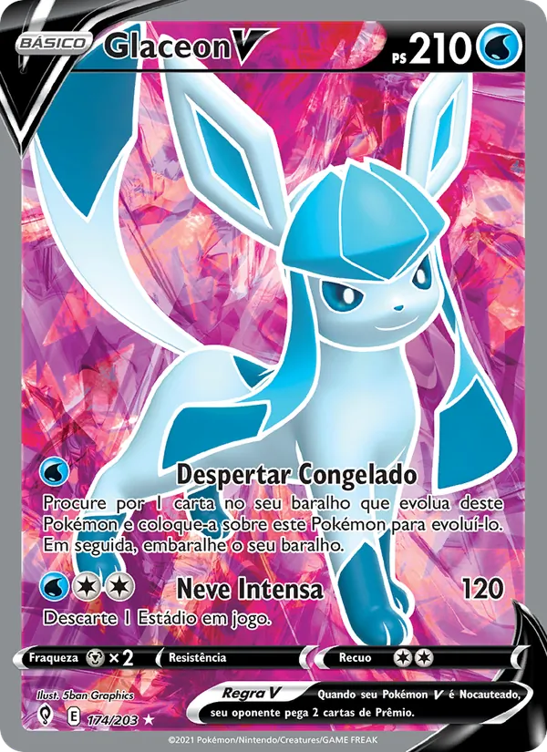 Glaceon V Céus em Evolução 174/203