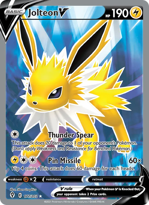 Jolteon V Evolving Skies 177/203