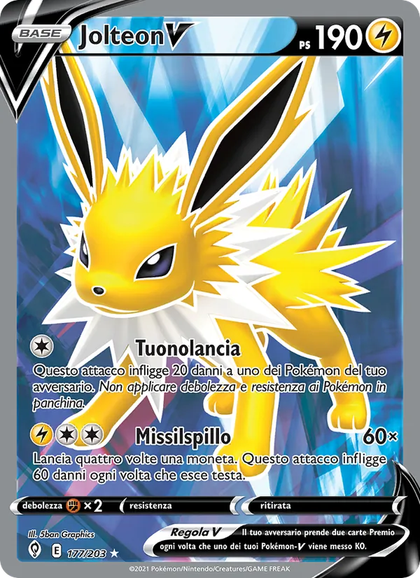 Jolteon V Evoluzioni Eteree 177/203