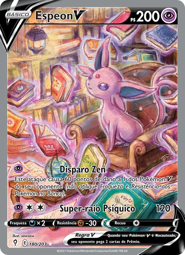 Espeon V Céus em Evolução 180/203