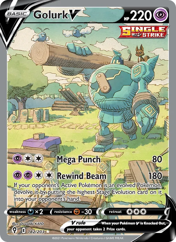 Golurk V Evolving Skies 182/203