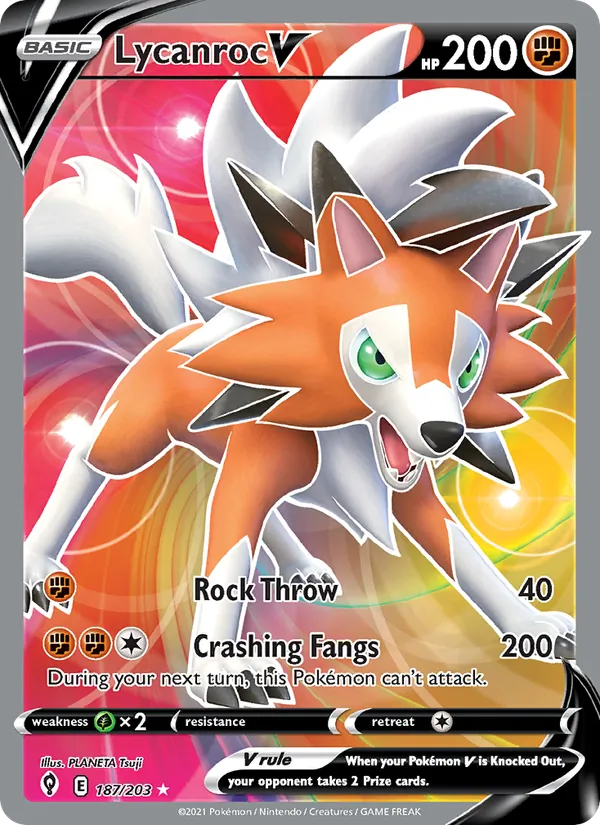 Lycanroc V Evolving Skies 187/203