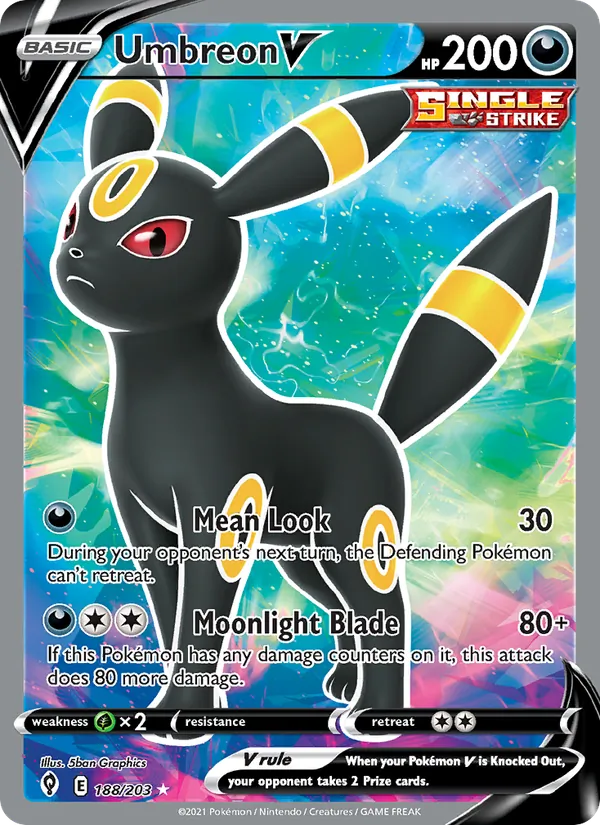 Umbreon V Evolving Skies 188/203