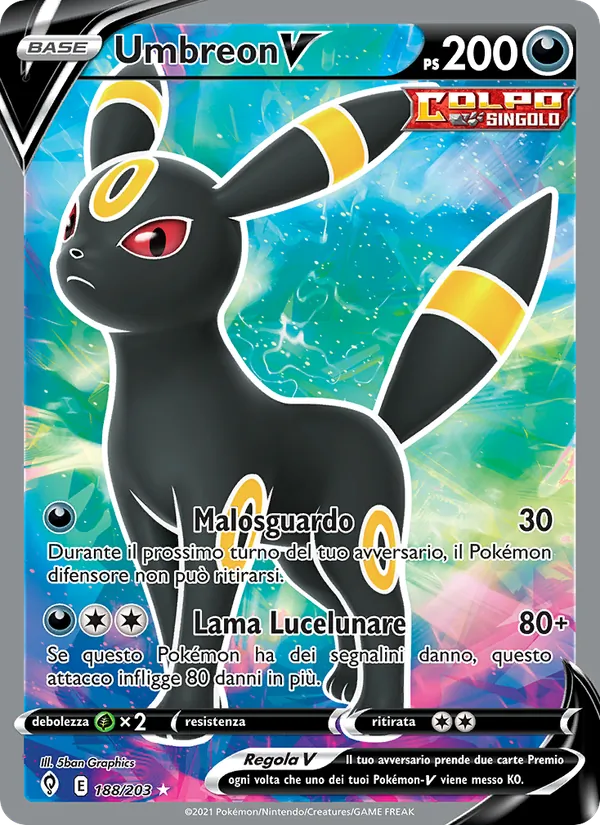 Umbreon V Evoluzioni Eteree 188/203