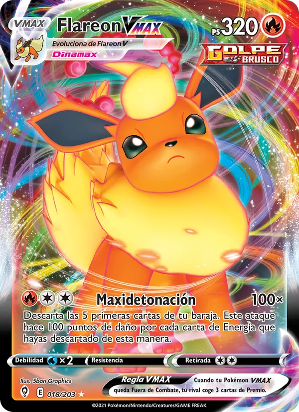 Flareon VMAX Cielos Evolutivos 18/203