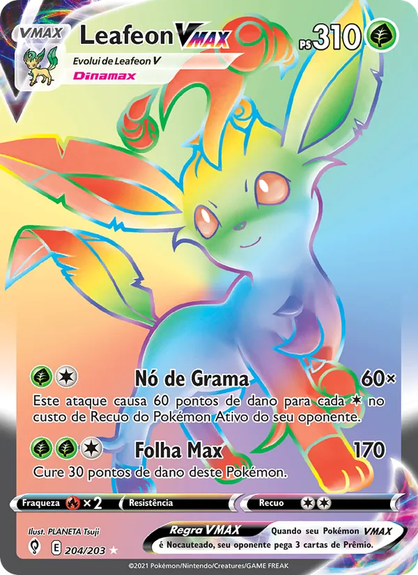 Leafeon VMAX Céus em Evolução 204/203