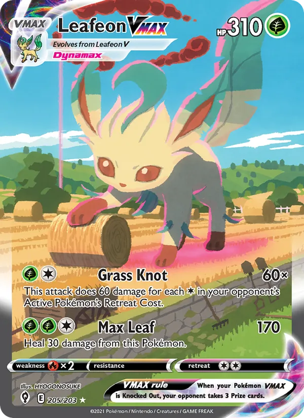Leafeon VMAX Evolving Skies 205/203