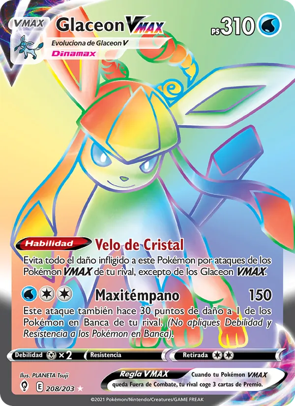 Glaceon VMAX Cielos Evolutivos 208/203