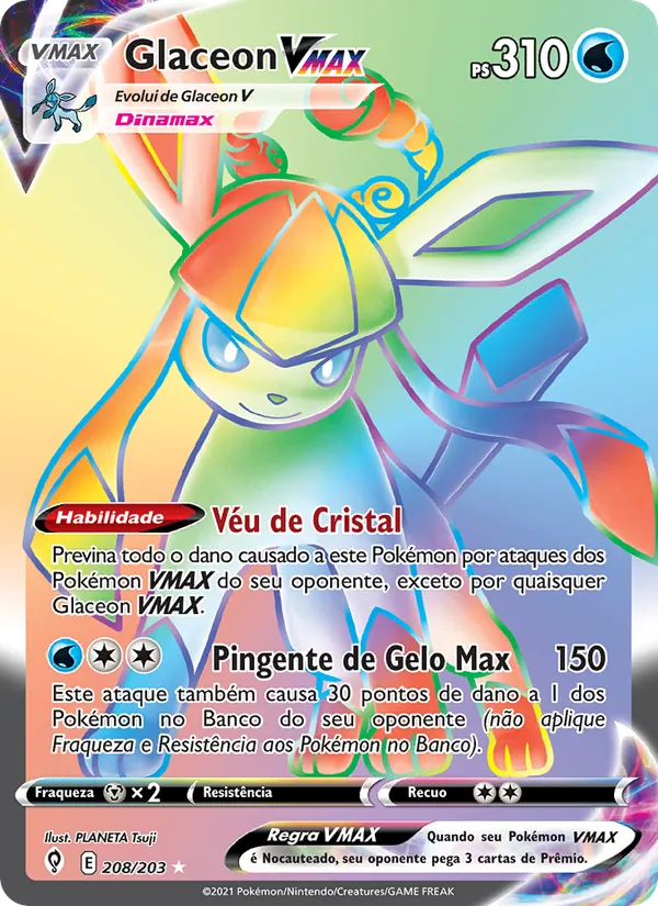 Glaceon VMAX Céus em Evolução 208/203