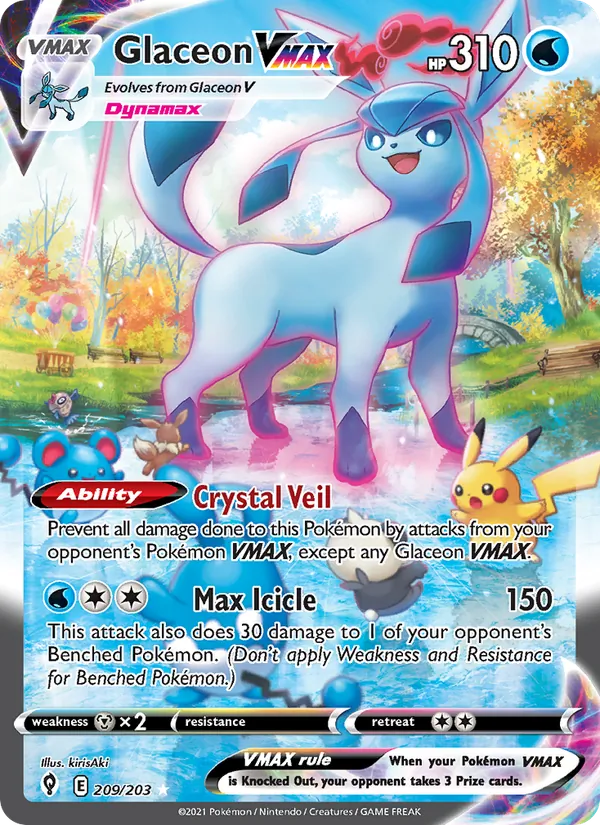 Glaceon VMAX Evolving Skies 209/203