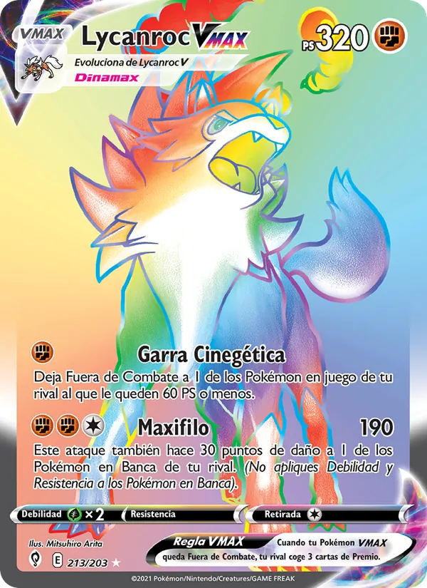 Lycanroc VMAX Cielos Evolutivos 213/203
