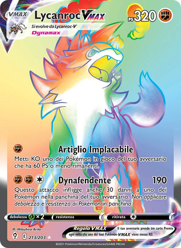 Lycanroc VMAX Evoluzioni Eteree 213/203