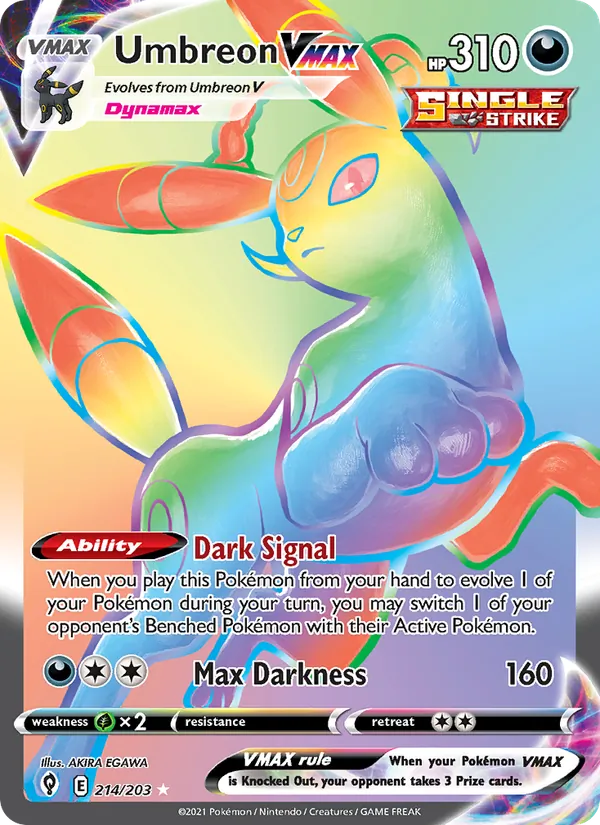 Umbreon VMAX Evolving Skies 214/203