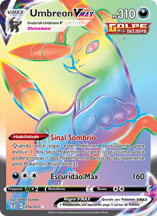 Umbreon VMAX Céus em Evolução 214/203