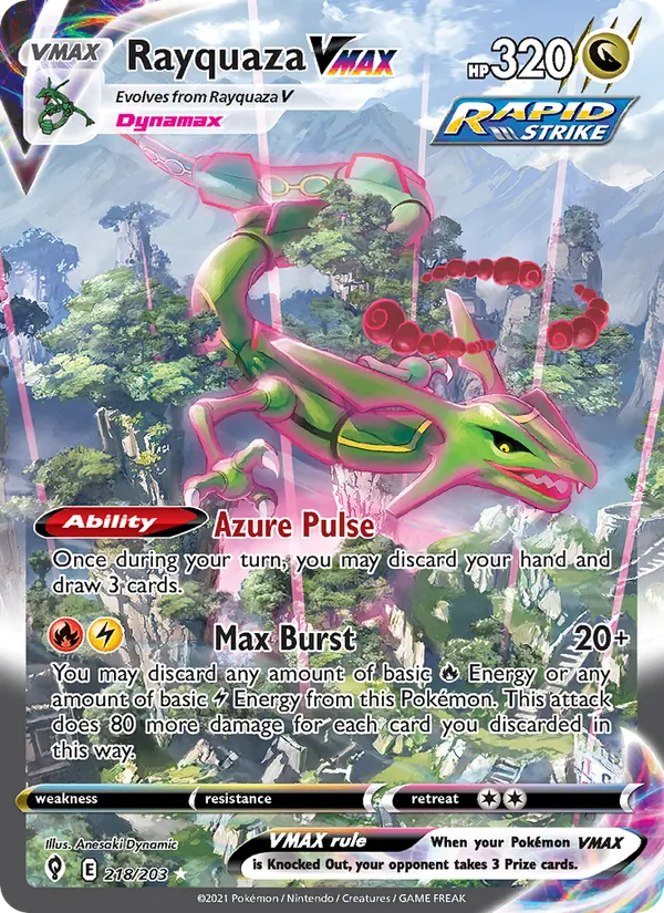 Rayquaza VMAX Evolving Skies 218/203