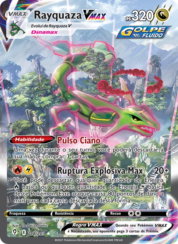 Rayquaza VMAX Céus em Evolução 218/203