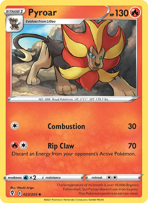 Pyroar Evolving Skies 23/203